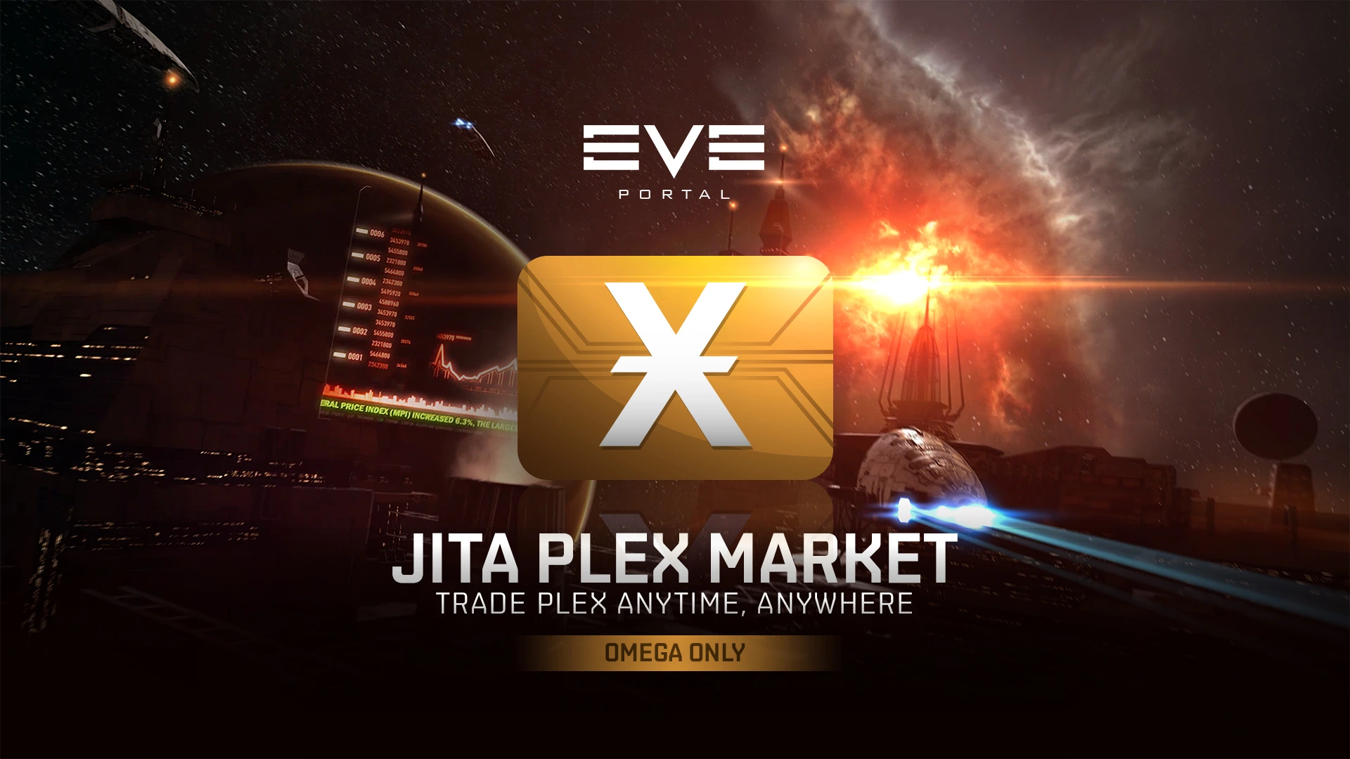 EVE PortalのJita PLEX Marketを示す公式告知画像