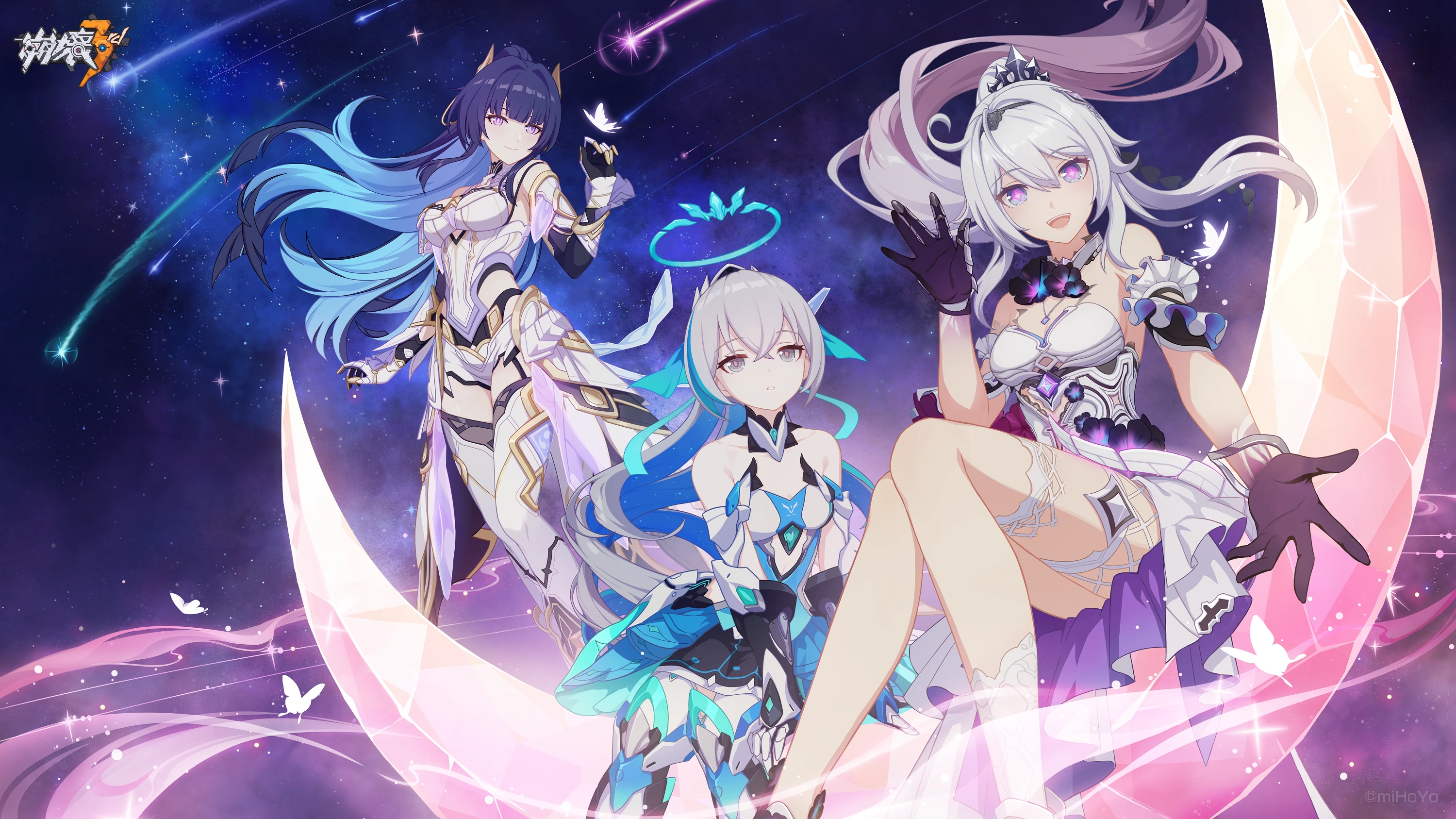 星空を背景に『崩壊3rd』の主要キャラクターを描いた6周年特別記念キービジュアル