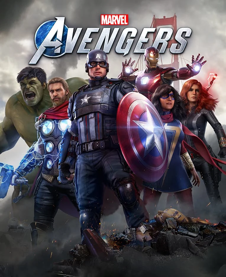 カマラ・カーンを含む『Marvel's Avengers』のヒーローたちを描いた公式キービジュアル
