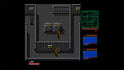 MSX2版『メタルギア2 ソリッドスネーク』の潜入場面