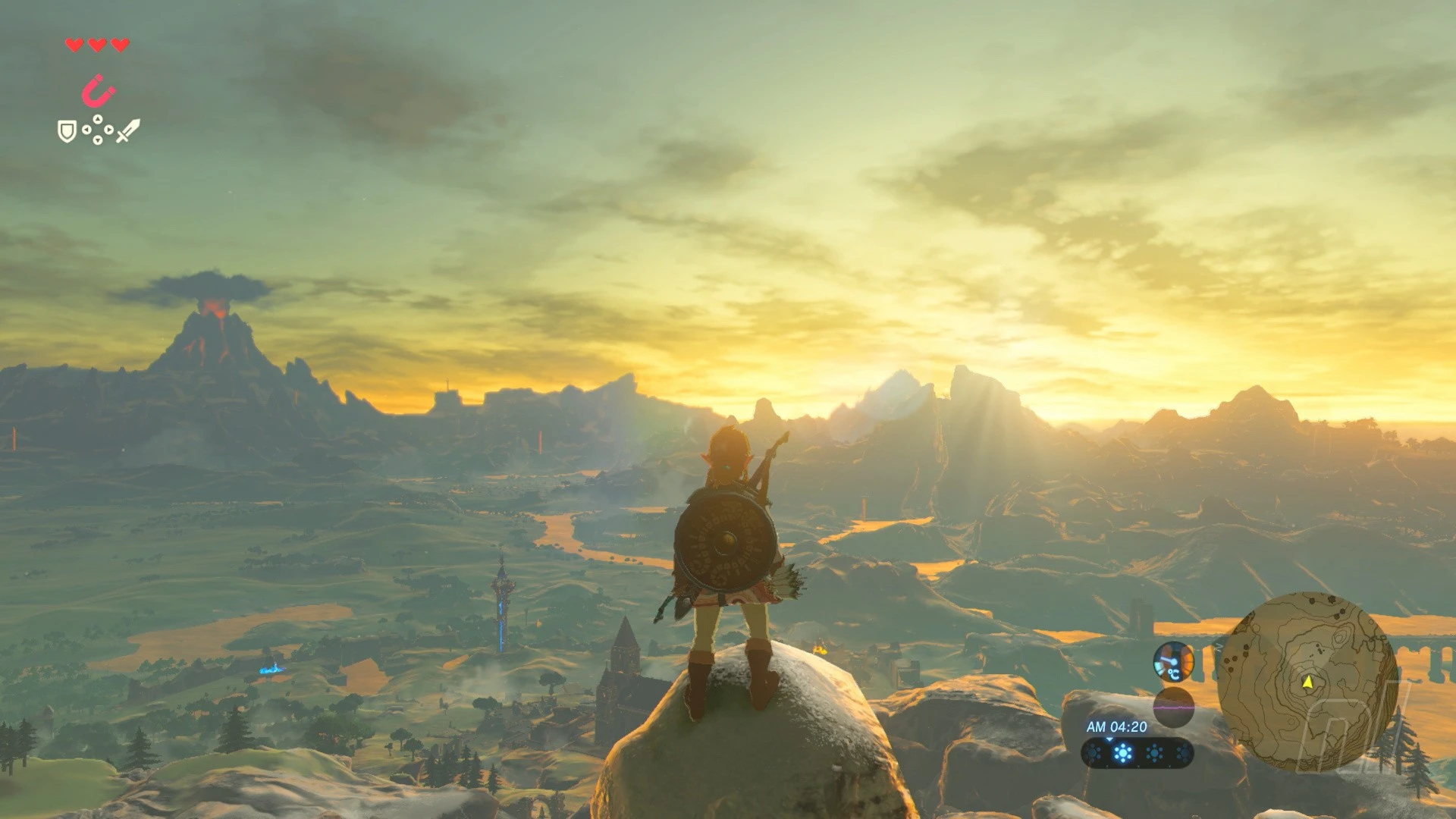 ゼルダの伝説 ブレス オブ ザ ワイルド のゲームプレイ画面