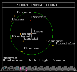 Elite の星系チャート画面