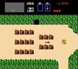 ゼルダの伝説 NES版の画面