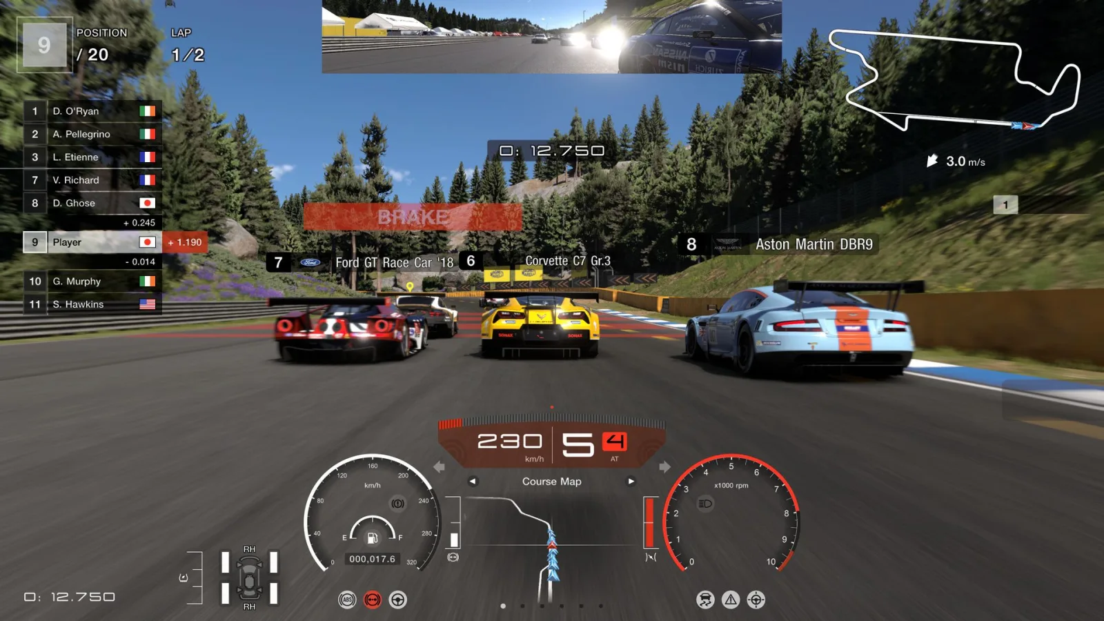 Gran Turismo 7のレース画面